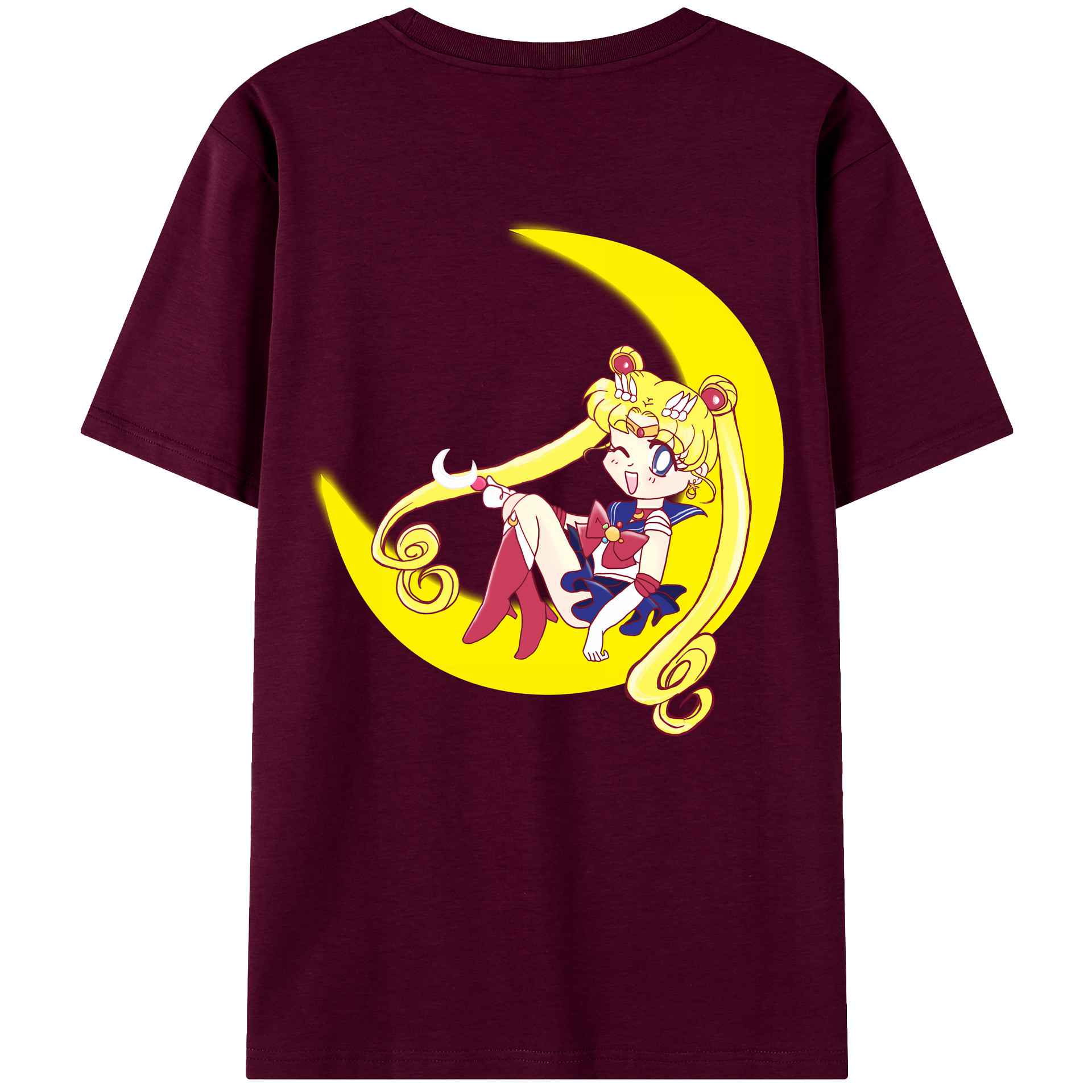 （画像用） 美少女戦士セーラームーン 月野 うさぎ つきの うさぎ Sailor Moon Tsukino Usagi レディース半袖Tシャツ(バックプリント)